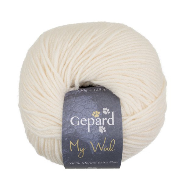 Gepard Garn My Wool - 101 R�hvid