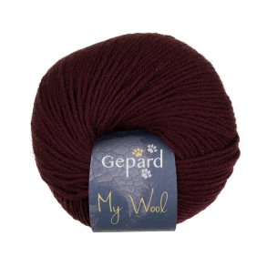 Gepard Garn My Wool - 492 M�rk aubergine