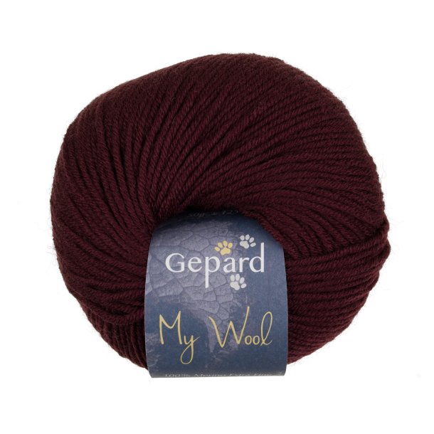 Gepard Garn My Wool - 492 M�rk aubergine