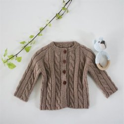 Louise Harden Design - Baby Cardigan med snoninger