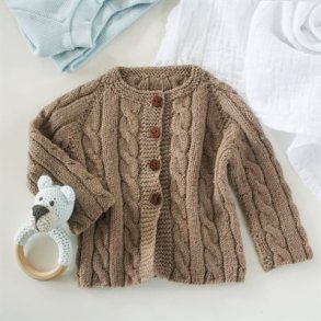 Louise Harden Design - Baby Cardigan med snoninger