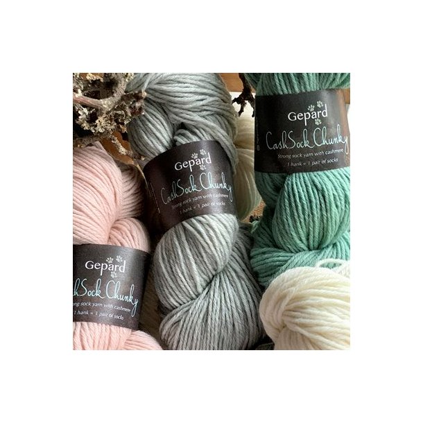 Gepard Garn Cash Sock Chunky - 818 Jadedrmme