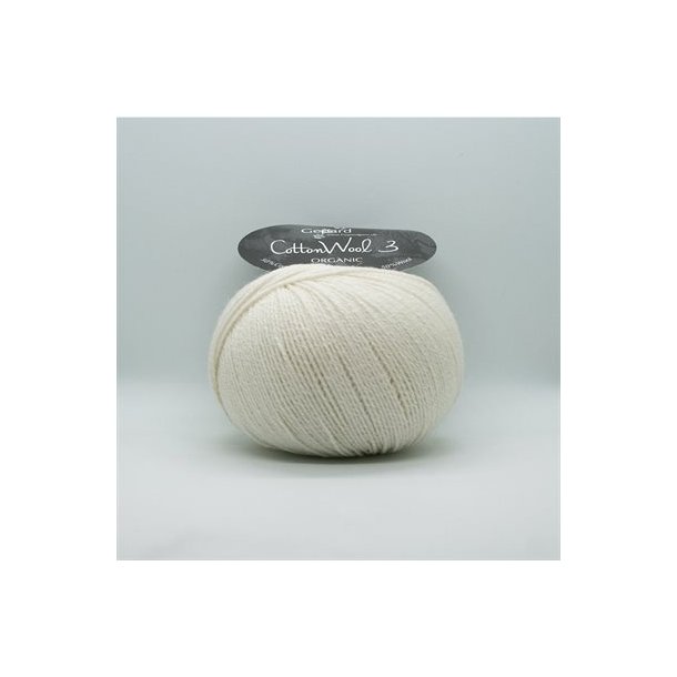 kindben Marquee Inspiration Gepard Garn Cotton Wool 3 - 101 Råhvid - Cotton Wool 3 Organic - Louise  Harden - Strik & Design